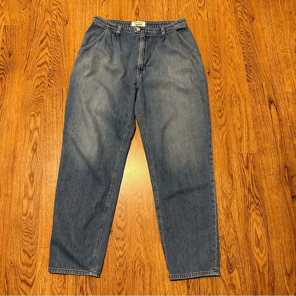 Reformation Blue Baldwin Pleated Jeans Size 30 - Picture 2 of 9